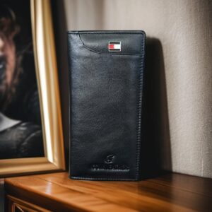 Cow leather wallet black (FK)