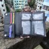 bike peapers & long wallet genuine leather black colour