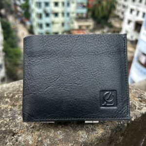 Genuine leather money bag black colour M no : 18