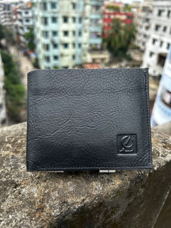 Genuine leather money bag black colour M no : 18