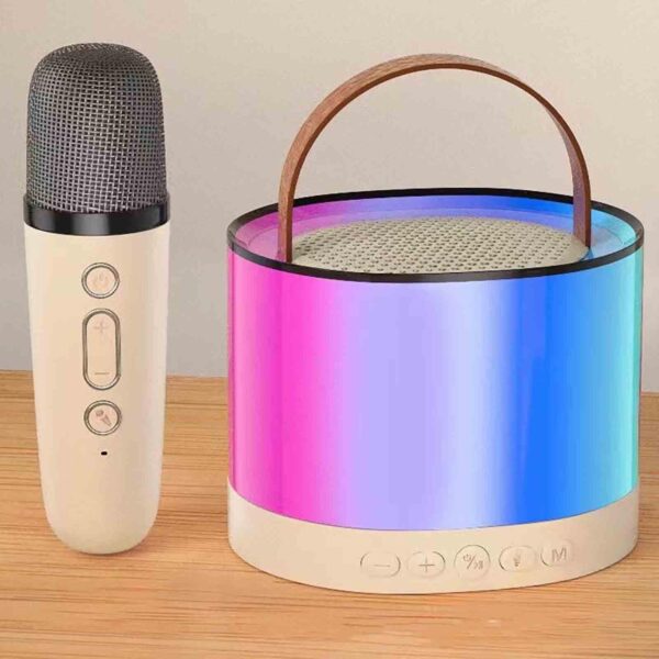 Colorful Speaker With Single Wireless Microphone