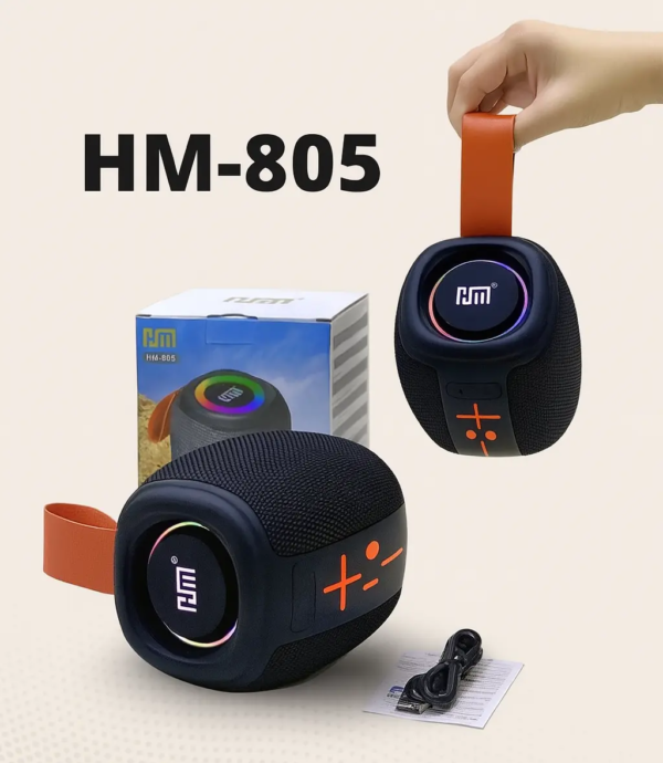 2025/12/1000030918.png HM-805 Portable Bluetooth Speaker with RGB (Black)