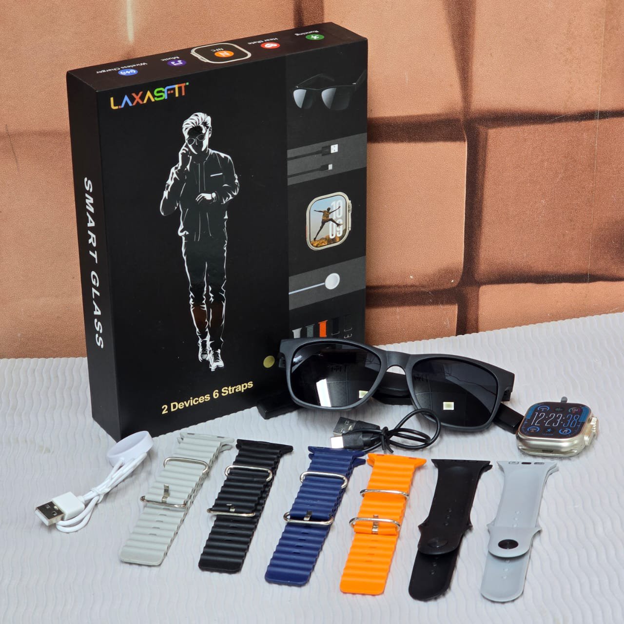 LAXASFIT Smartwatch Set – 2 Devices with 6 Straps