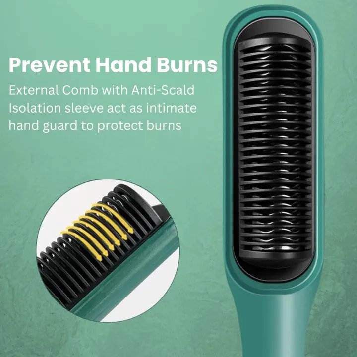 Electric Hair Straightener Comb | Professional Styling Hair Brush With 5 Temperature Setting - Image 4