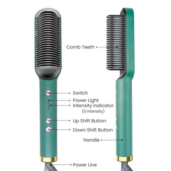 2025/12/1000031607.jpg Electric Hair Straightener Comb | Professional Styling Hair Brush With 5 Temperature Setting