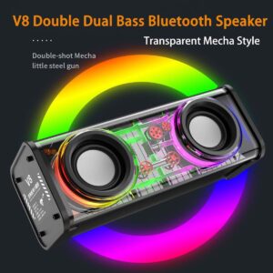 V8 Transparent Mecha Bluetooth Speaker